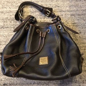Dooney & Bourke Pebble Grain Drawstring Bucket Bag